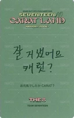 22‘克拉島 演唱會 DVD / CD 卡 22’克拉島回憶錄 綠ver. 背面