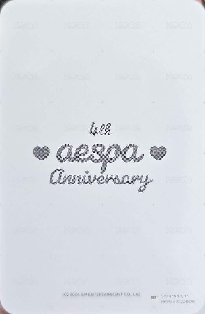 四周年 周邊卡 娃娃裝飾冬 背面