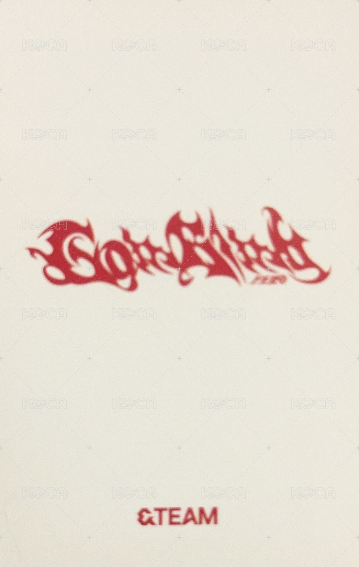 Go in Blind (月狼) yzy 2.0 簽售卡  背面