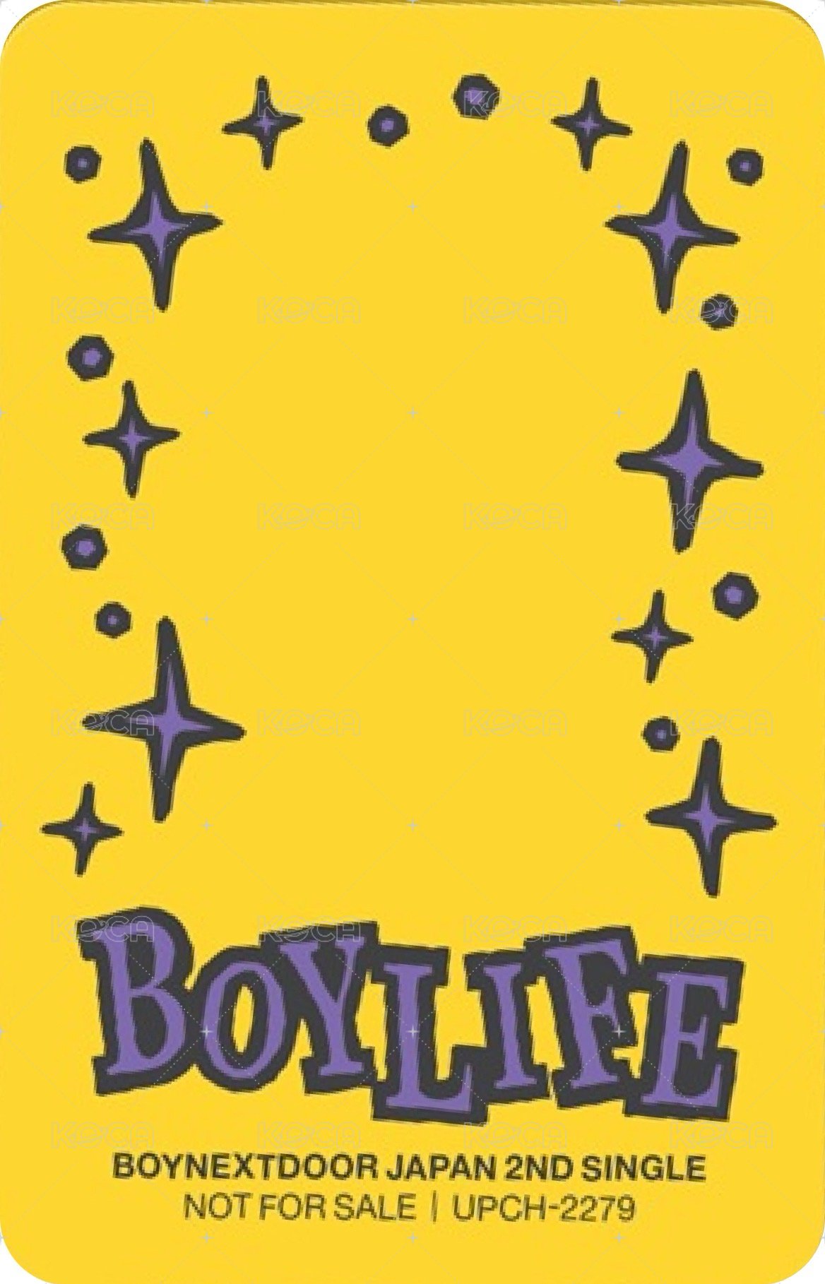 BOYLIFE 專輯卡 通常盤 背面