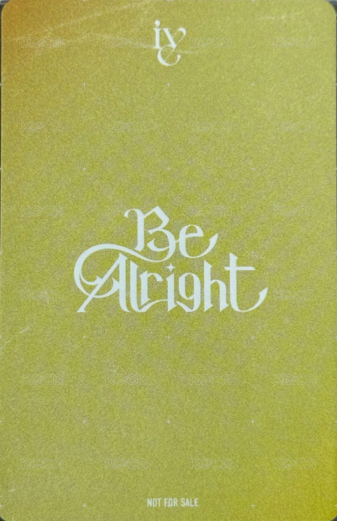 Be Alright 塔店 特典卡  背面