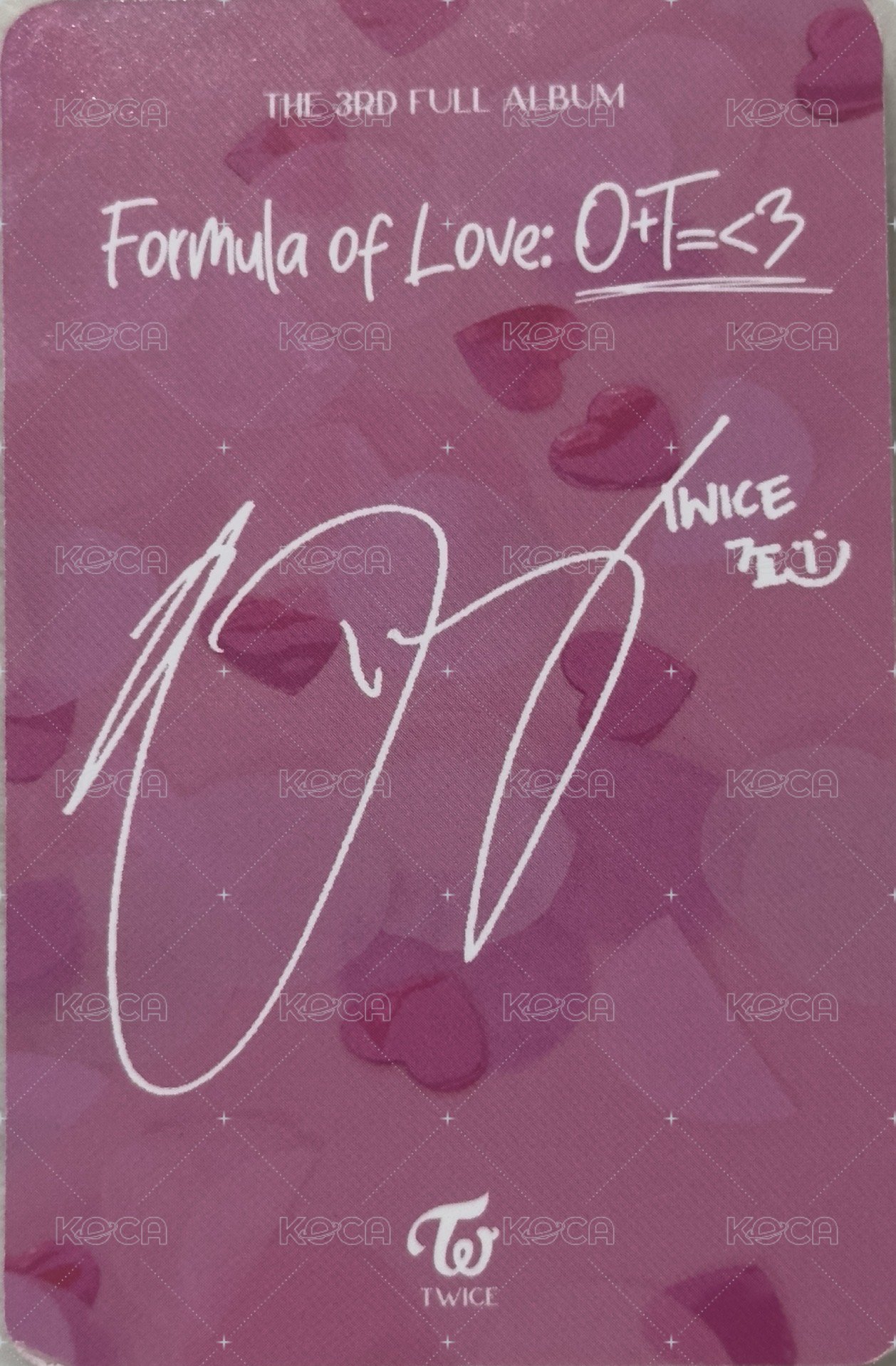 正規三 專輯卡 TWICE 正規三 JIHYO專卡 背面