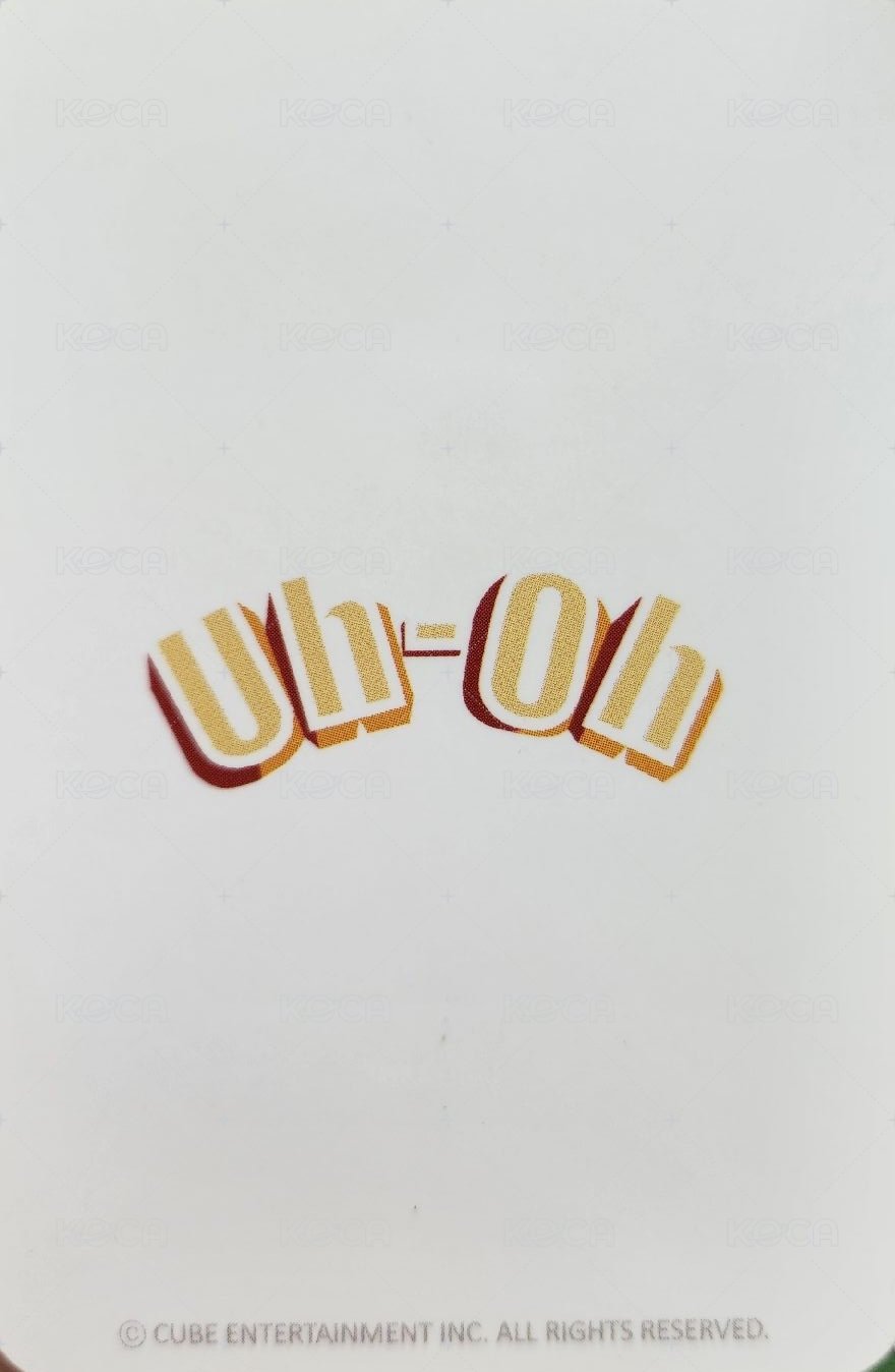 UH-OH 打歌卡  背面