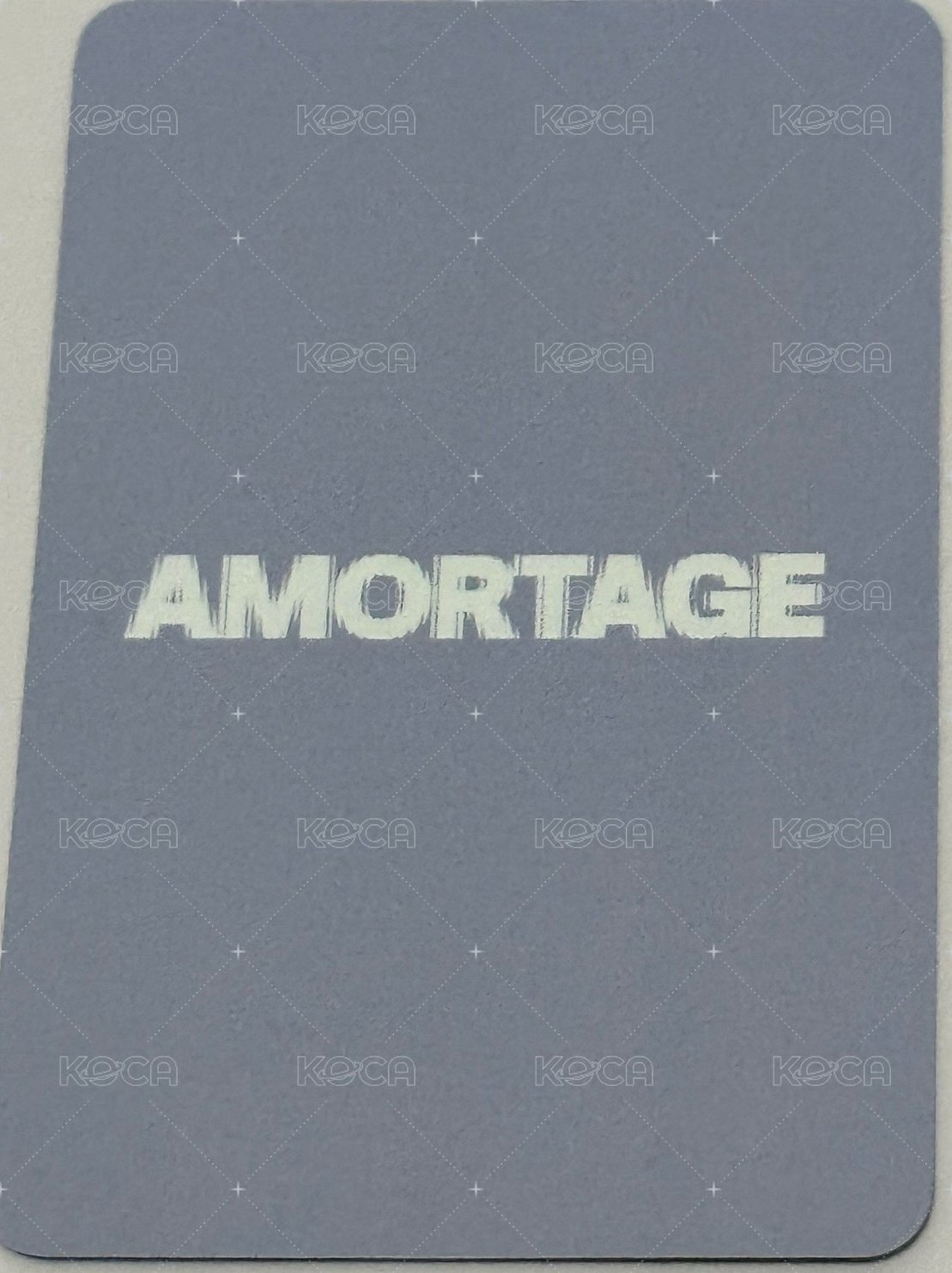 AMORTAGE k4 預售 特典卡  背面