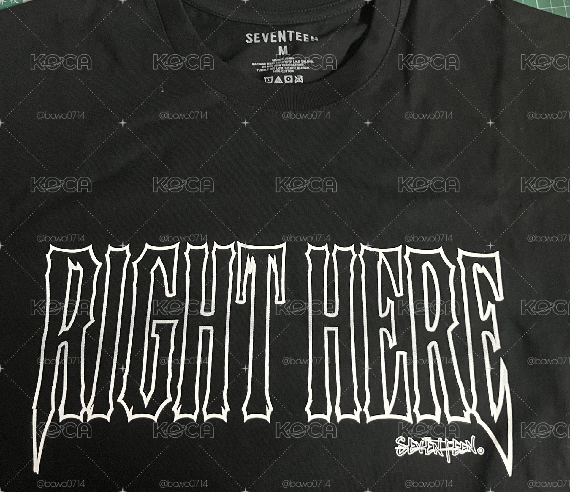 RIGHT HERE曼谷場黑T（M)