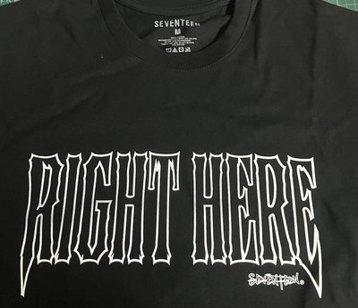 RIGHT HERE曼谷場黑T（M)