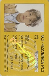 NCT時期 專輯卡 NCT2020 ID卡