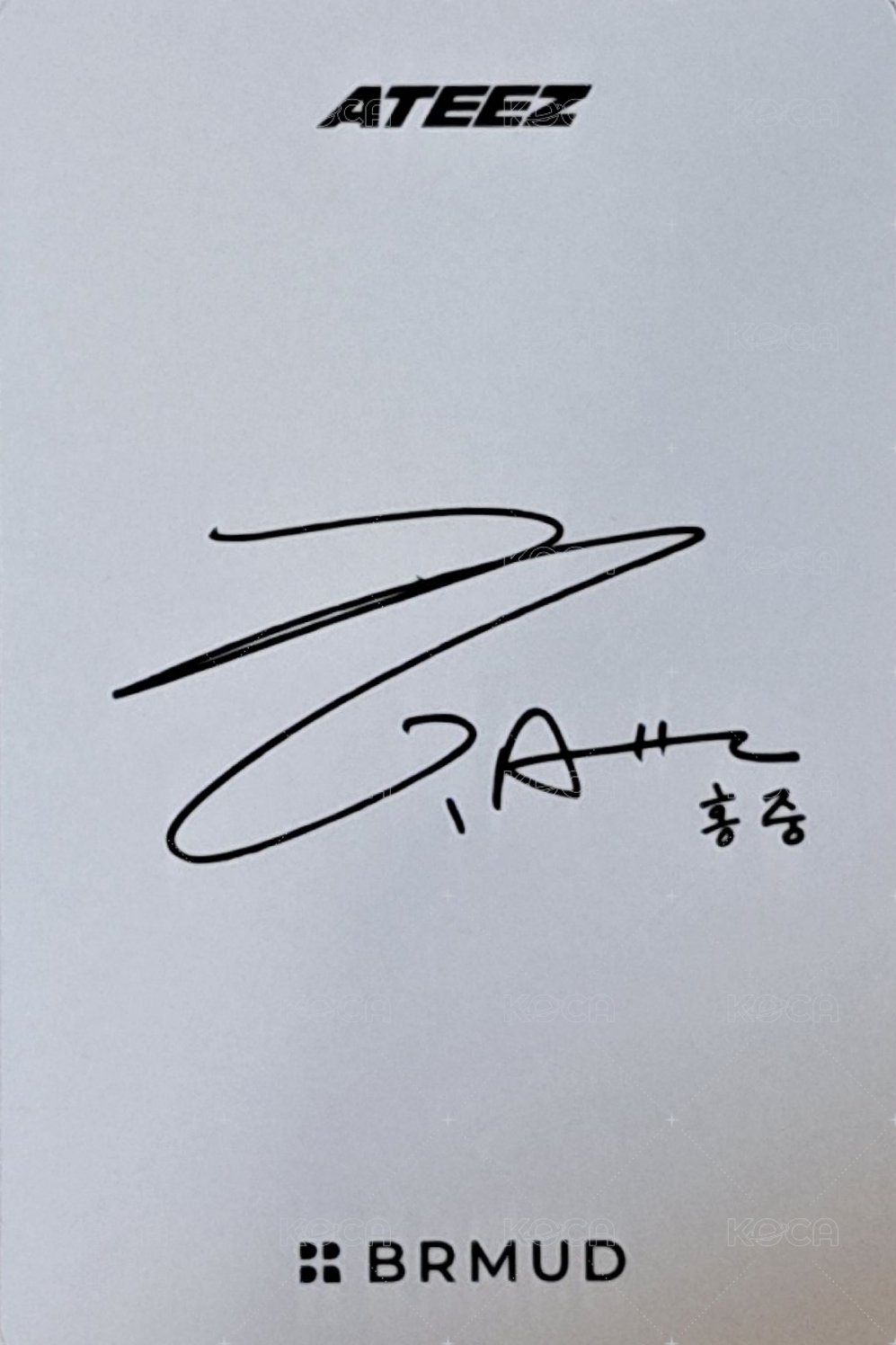 ATEEZ x BRMUD 代言卡  背面