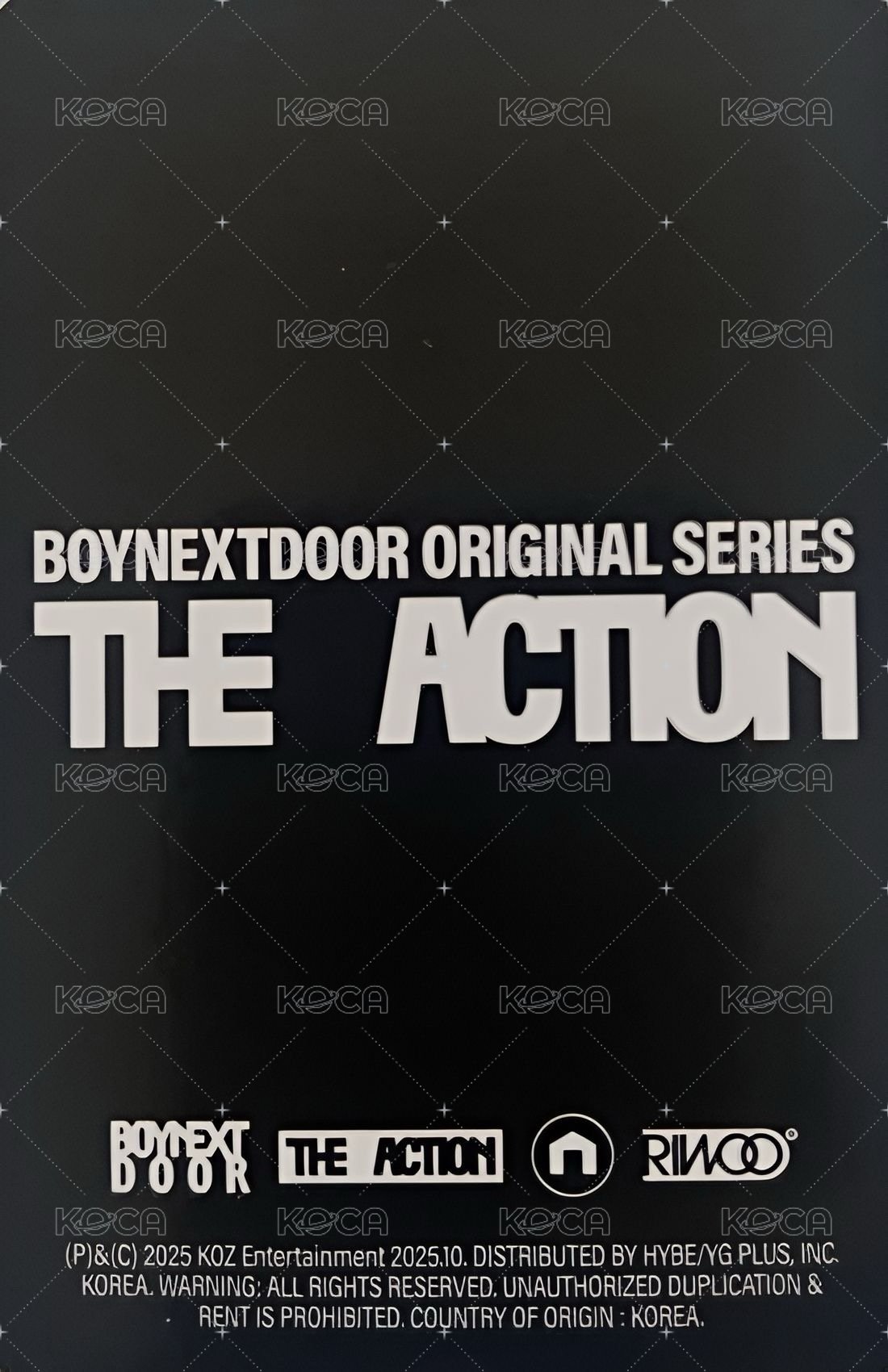 The Action 專輯卡 單封版 背面