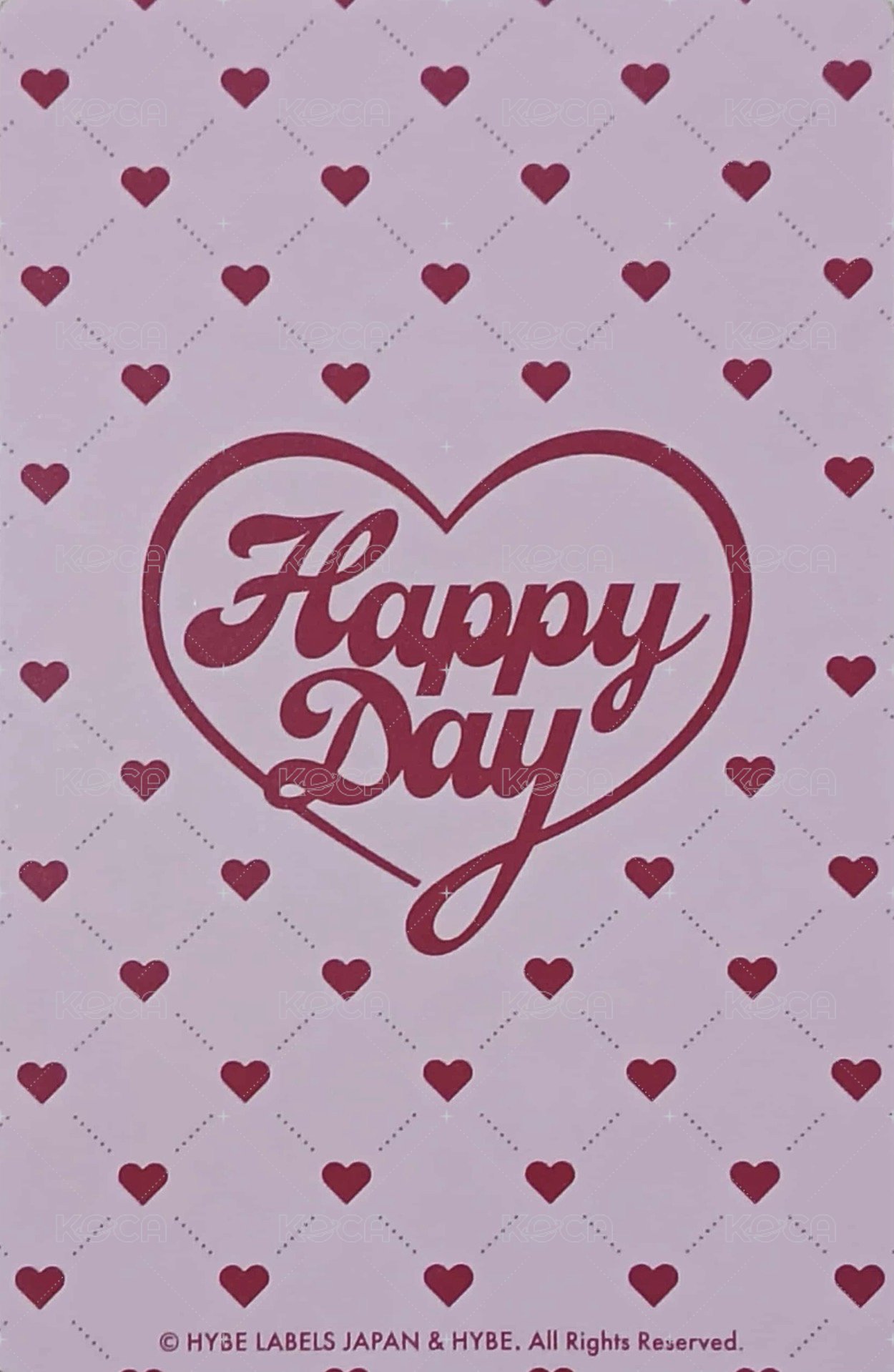 Happy Day  周邊卡 2024~2025 裝飾小卡 背面