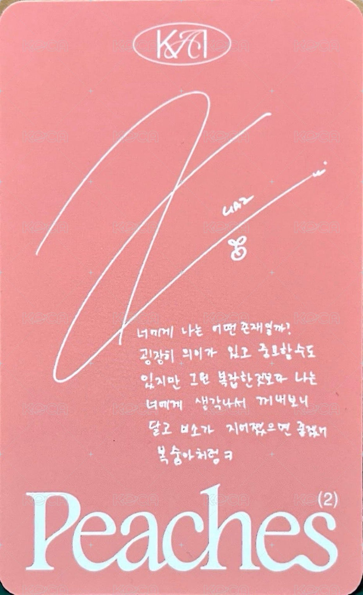 Peaches 專輯卡 Digipack ver.  背面