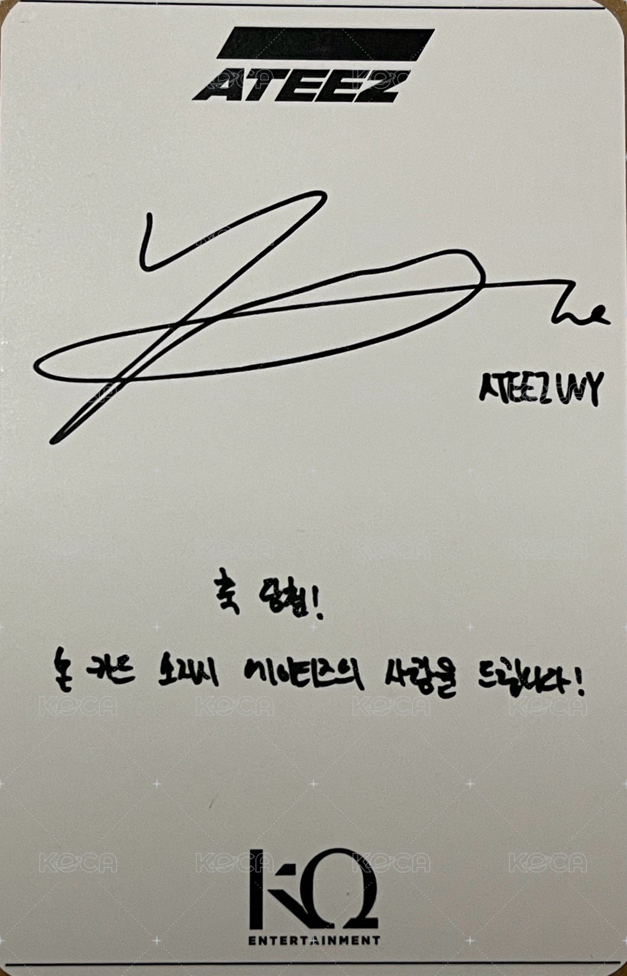 Fever pt.2 otk 簽售卡  背面