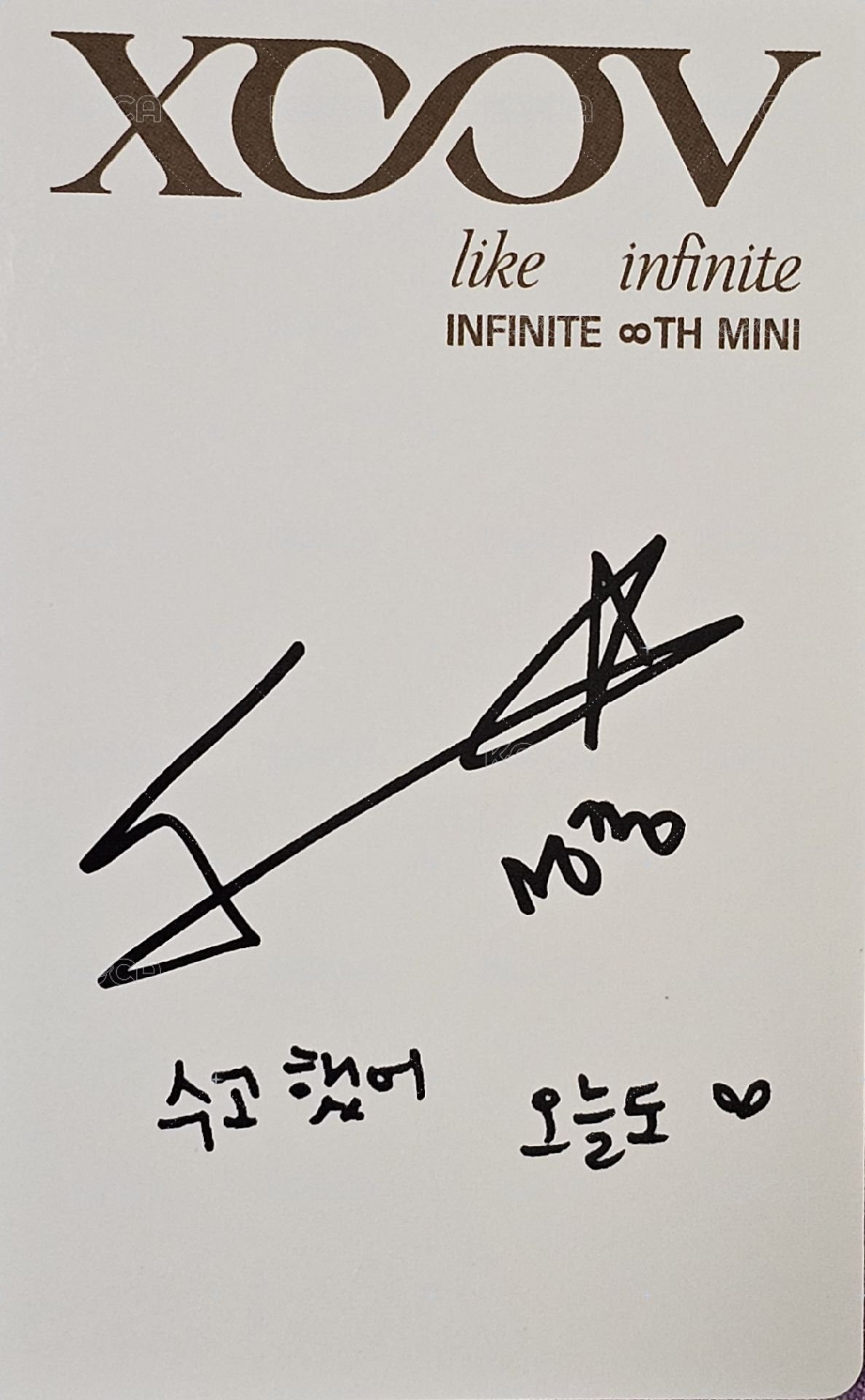 LIKE INFINITE 專輯卡 週年版 背面