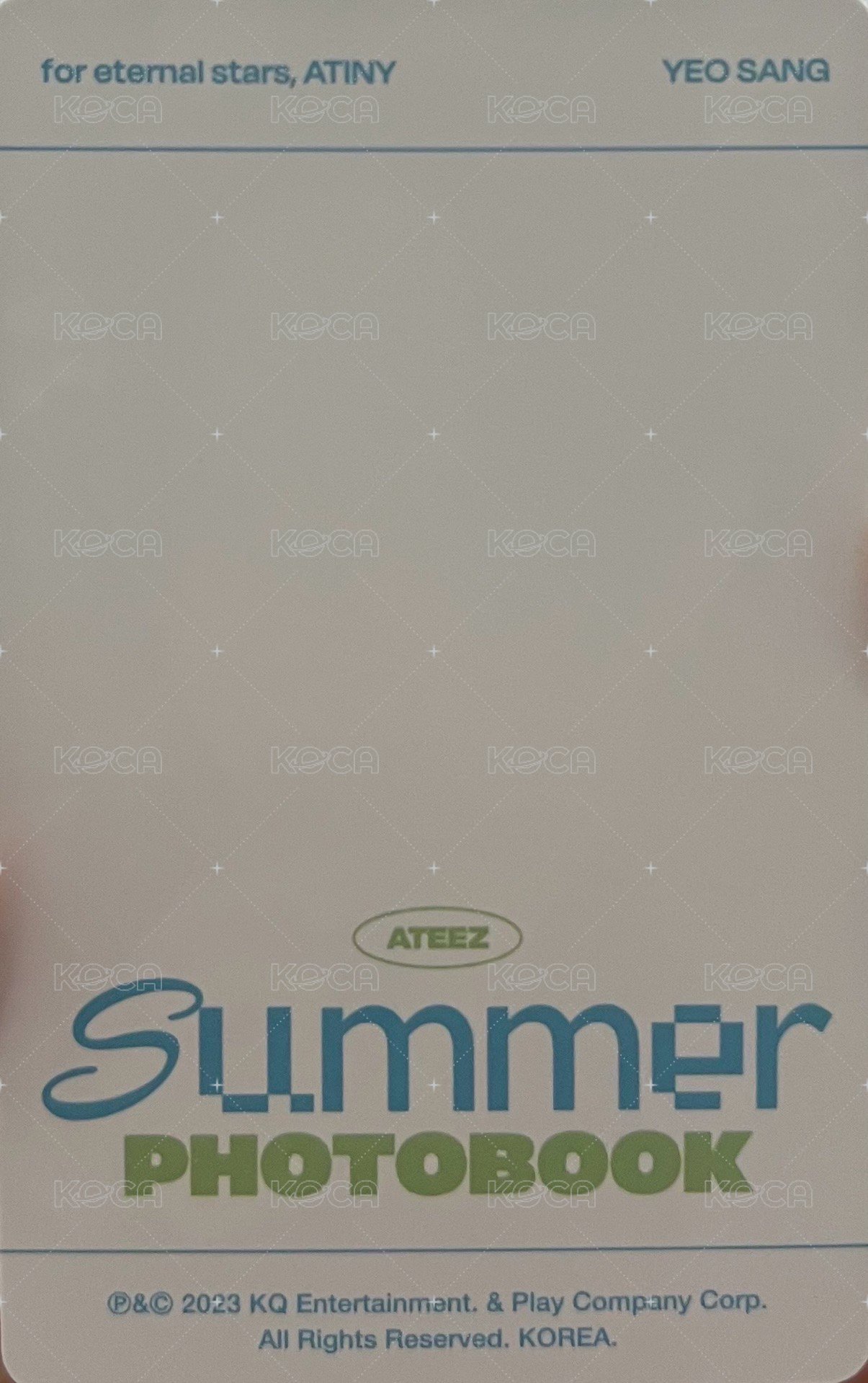 2023夏寫 周邊卡  背面