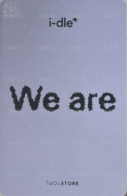 We are 偶店 2.0 簽售卡 美少女刷 背面