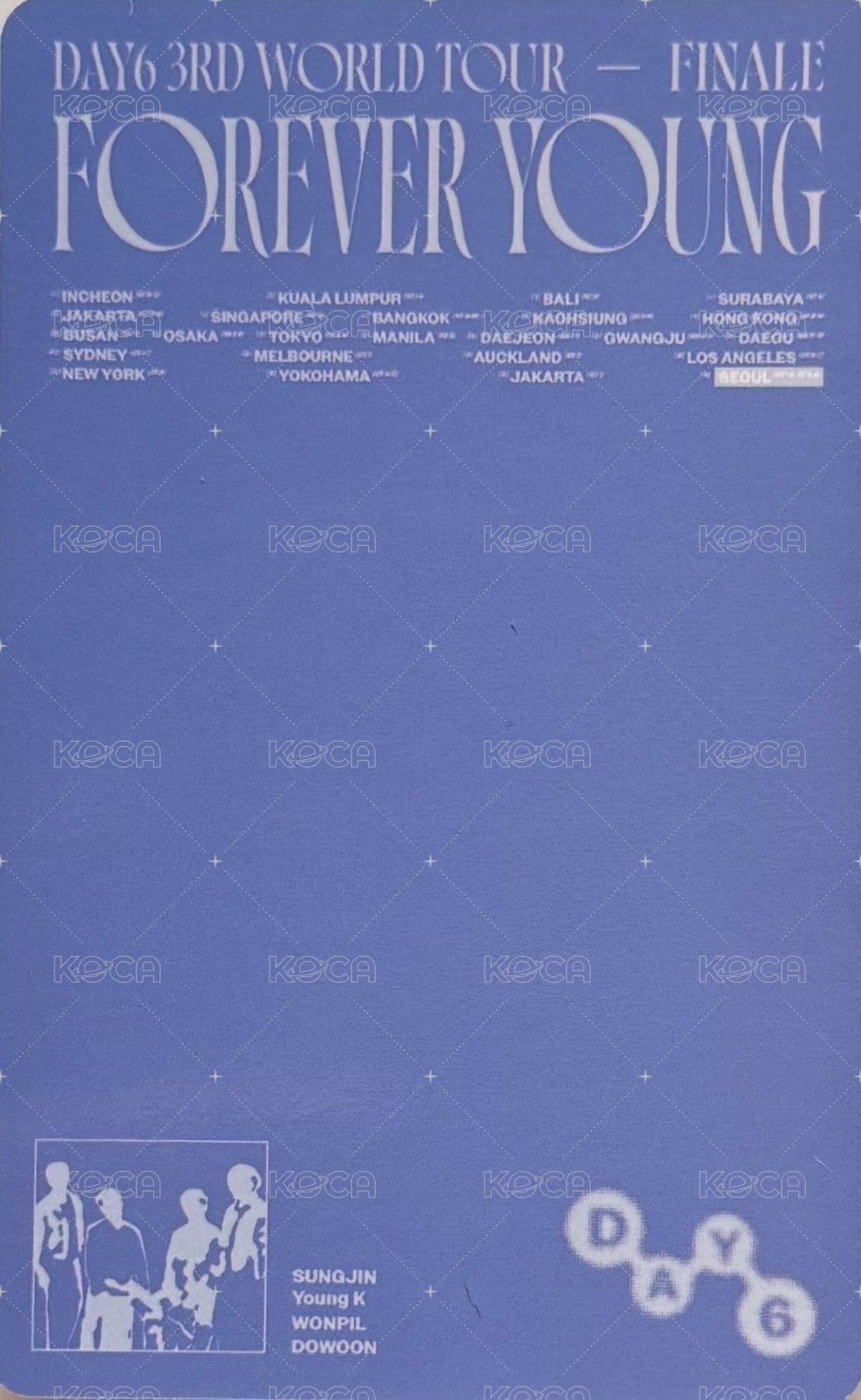 3rd世巡 安可場 線上 滿額卡  背面