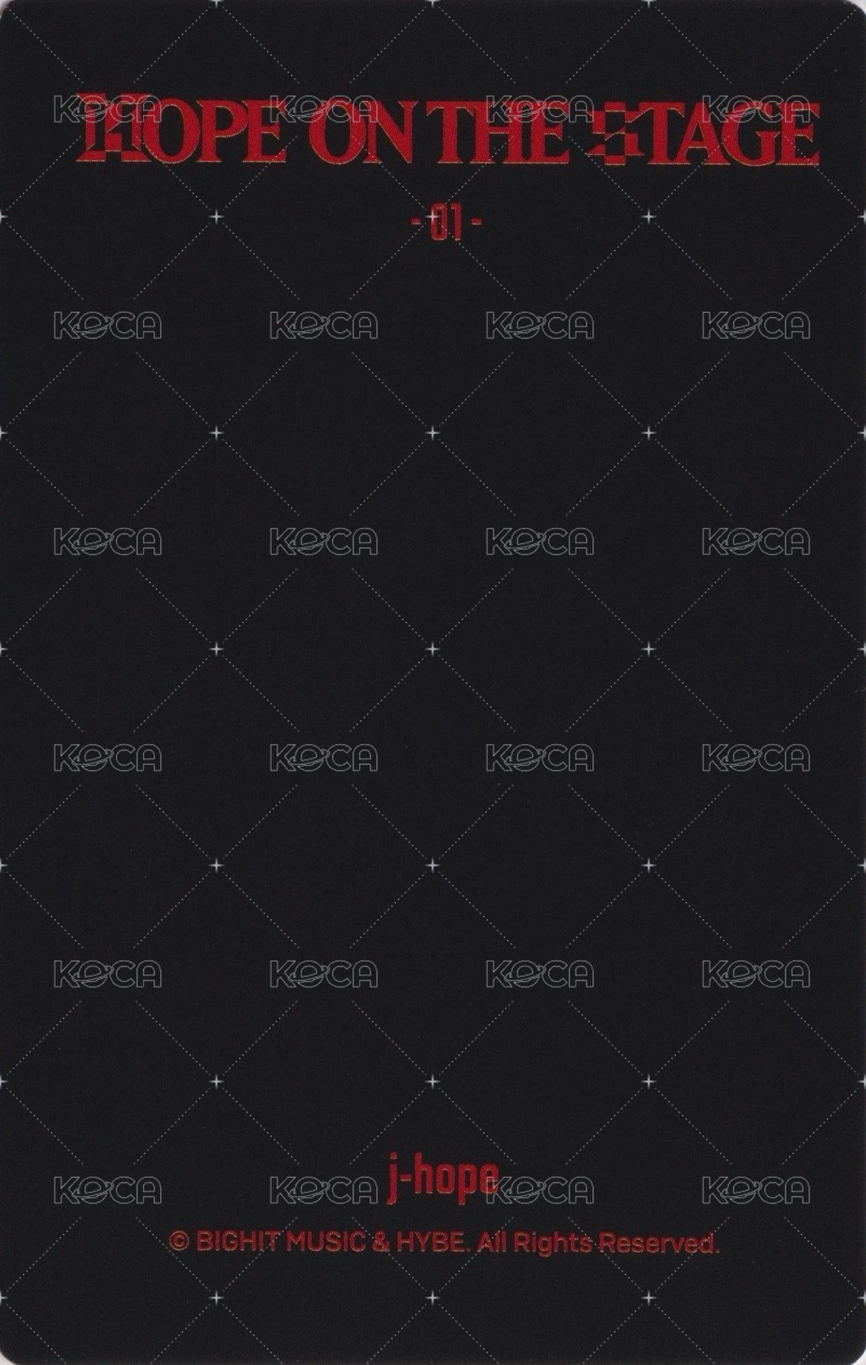 HOTS Tour 周邊卡 B版(1/6) 背面