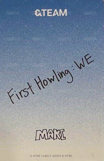 WE 隨機卡  背面