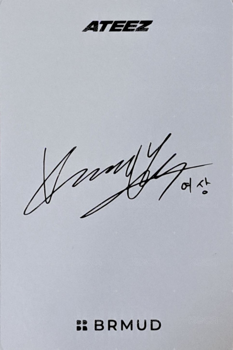 ATEEZ x BRMUD 代言卡  背面