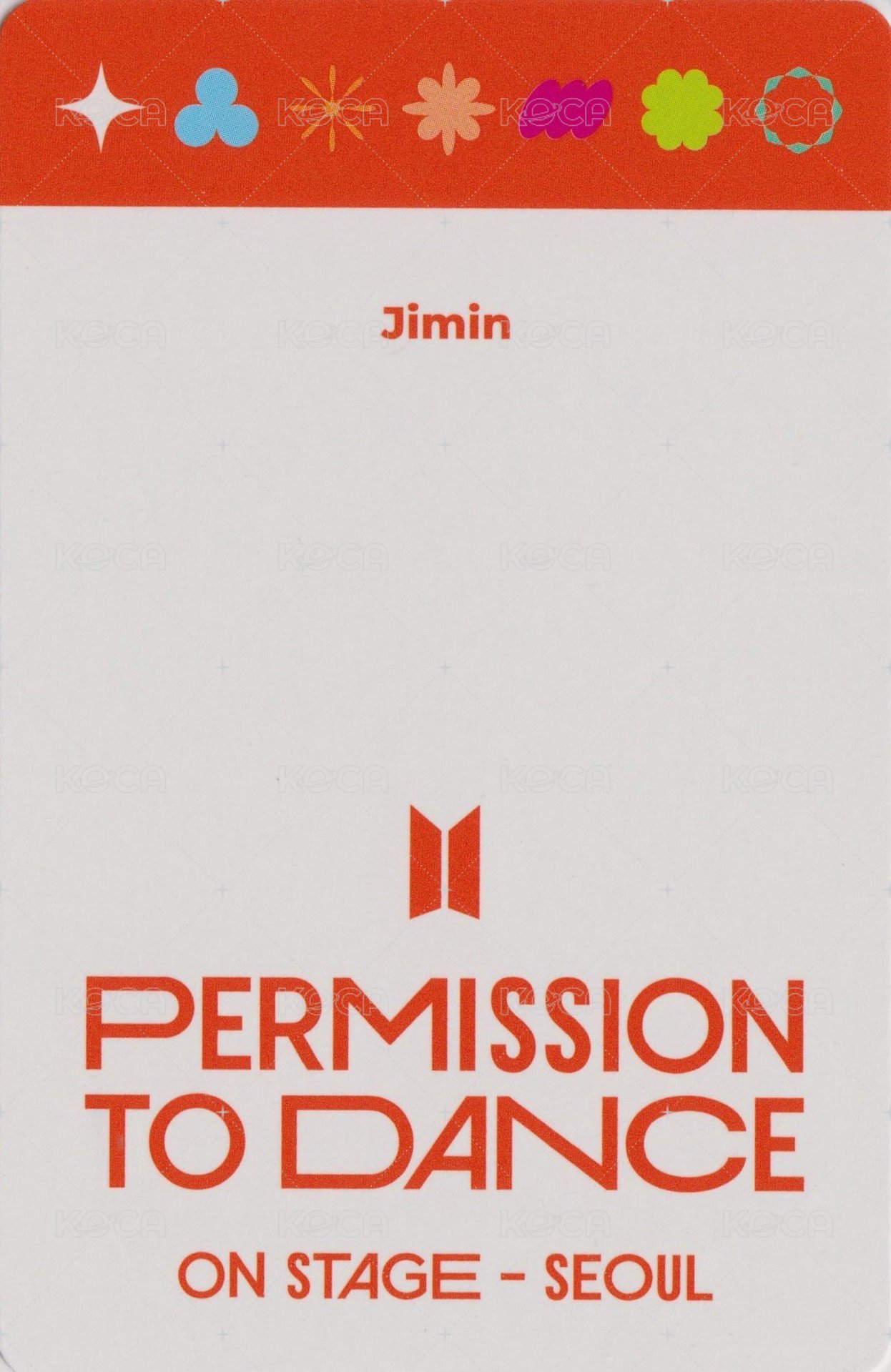 PTDOS 演唱會 DVD / CD 卡 首爾場數位版 固卡 背面