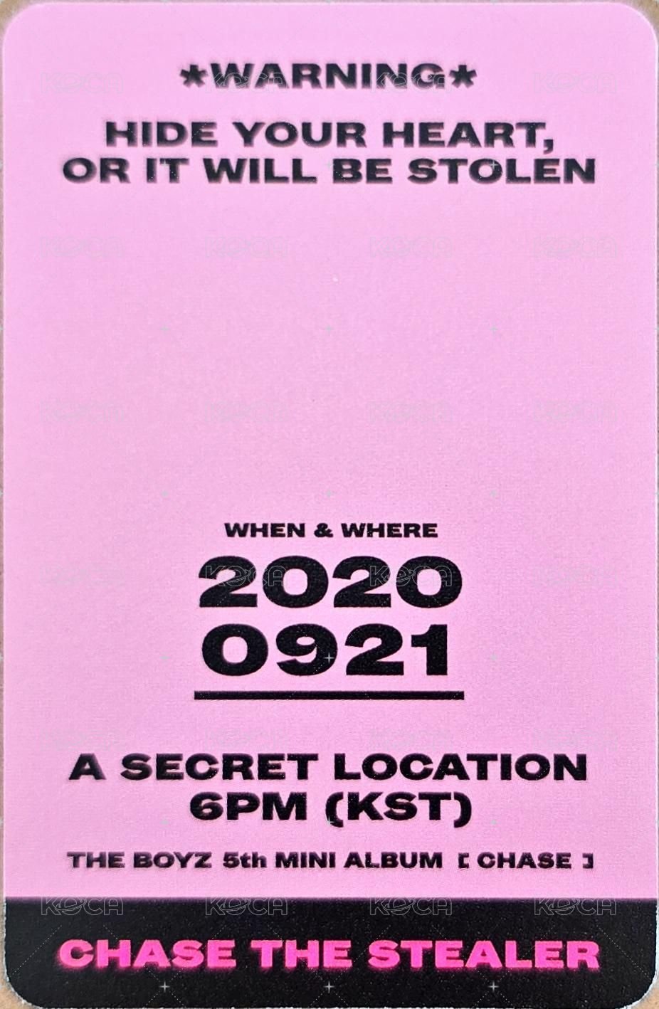 CHASE 專輯卡  背面