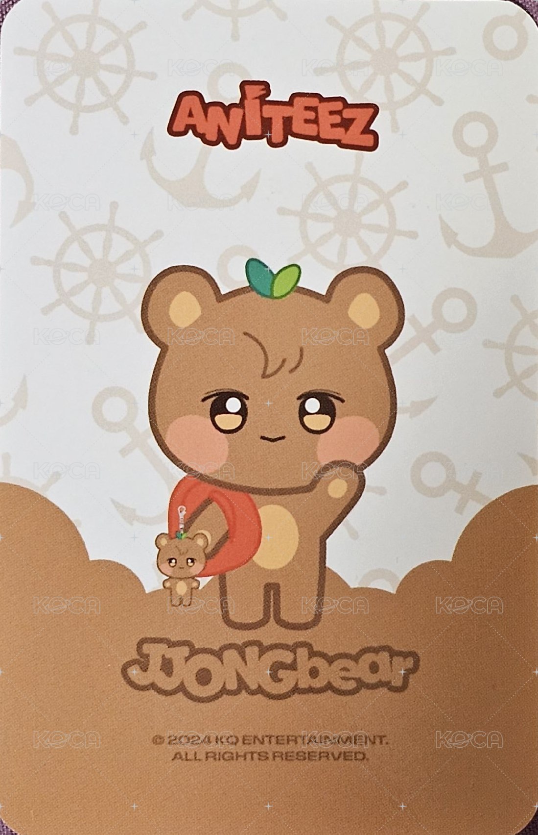 ANITEEZ IN ICE CITY sw LA 鑰匙圈娃卡 特典卡  背面