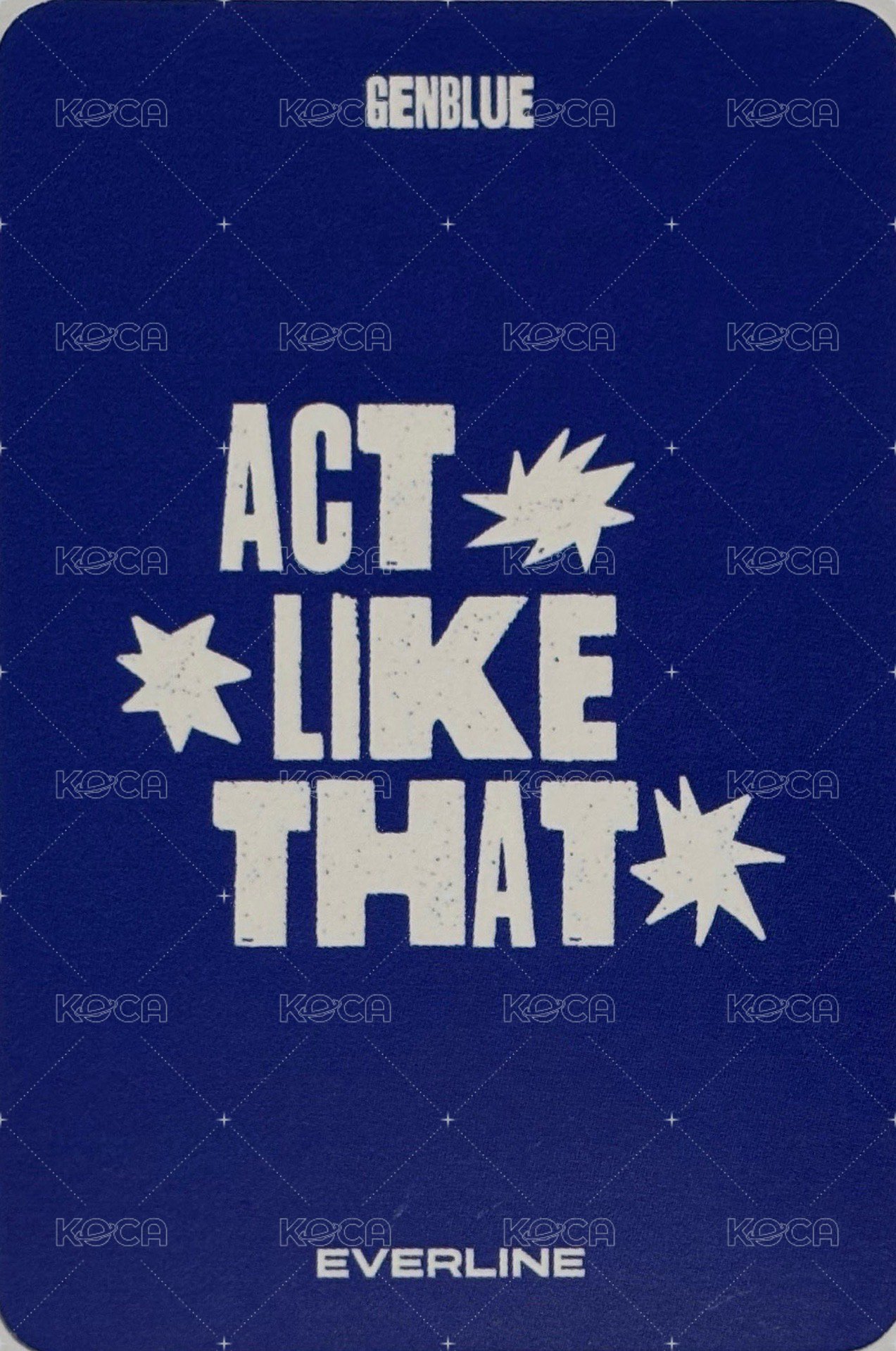 1st EP Album - ACT LIKE THAT el 特典卡 모찌피스 ver. 背面