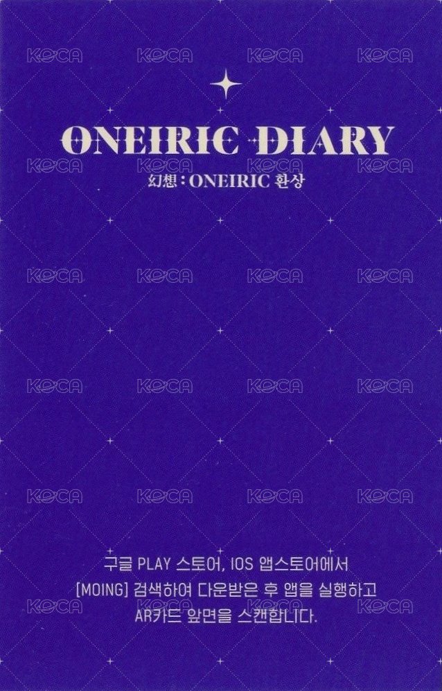 Oneiric Diary 專輯卡 日記：DIARY版 AR卡 背面