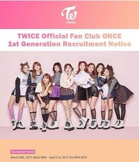 TWICE Official Fan Club ONCE 1st Generation