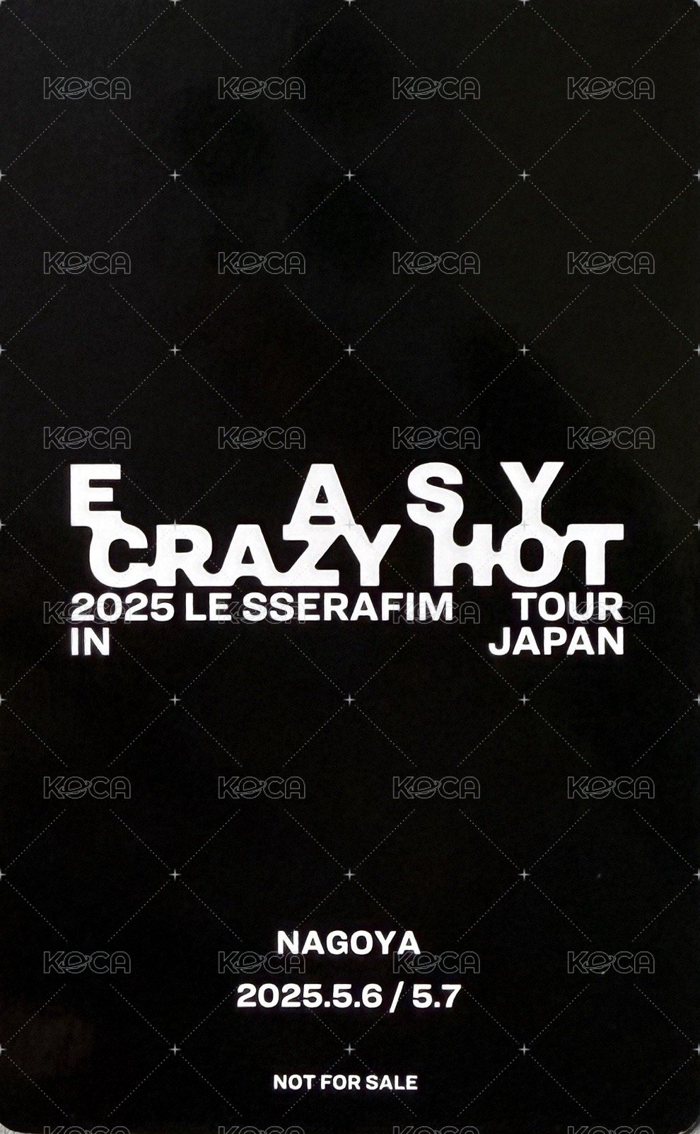 DIFFERENT 日咖 名古屋 入場卡 / 場限卡  背面