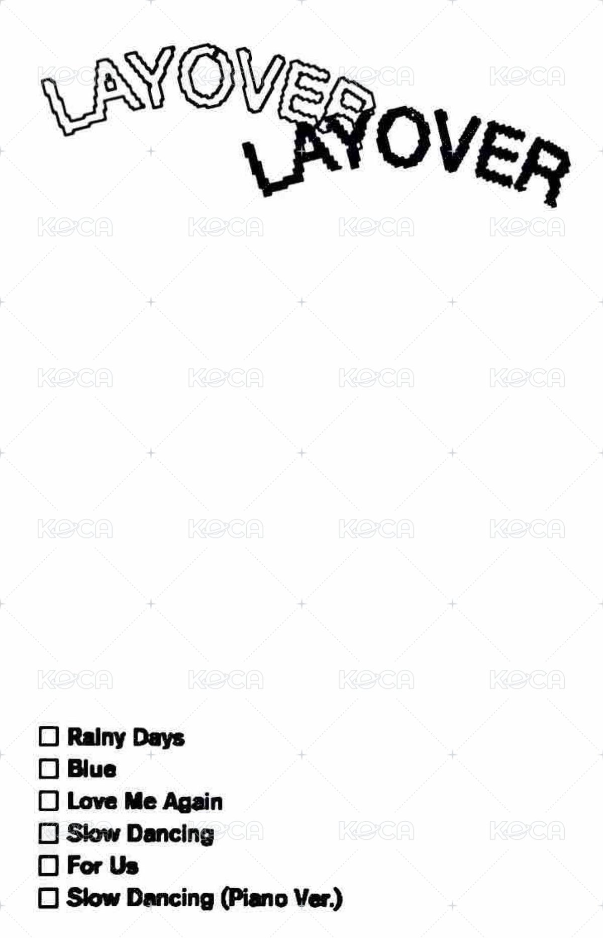 LAYOVER 打歌卡 人氣歌謠 背面