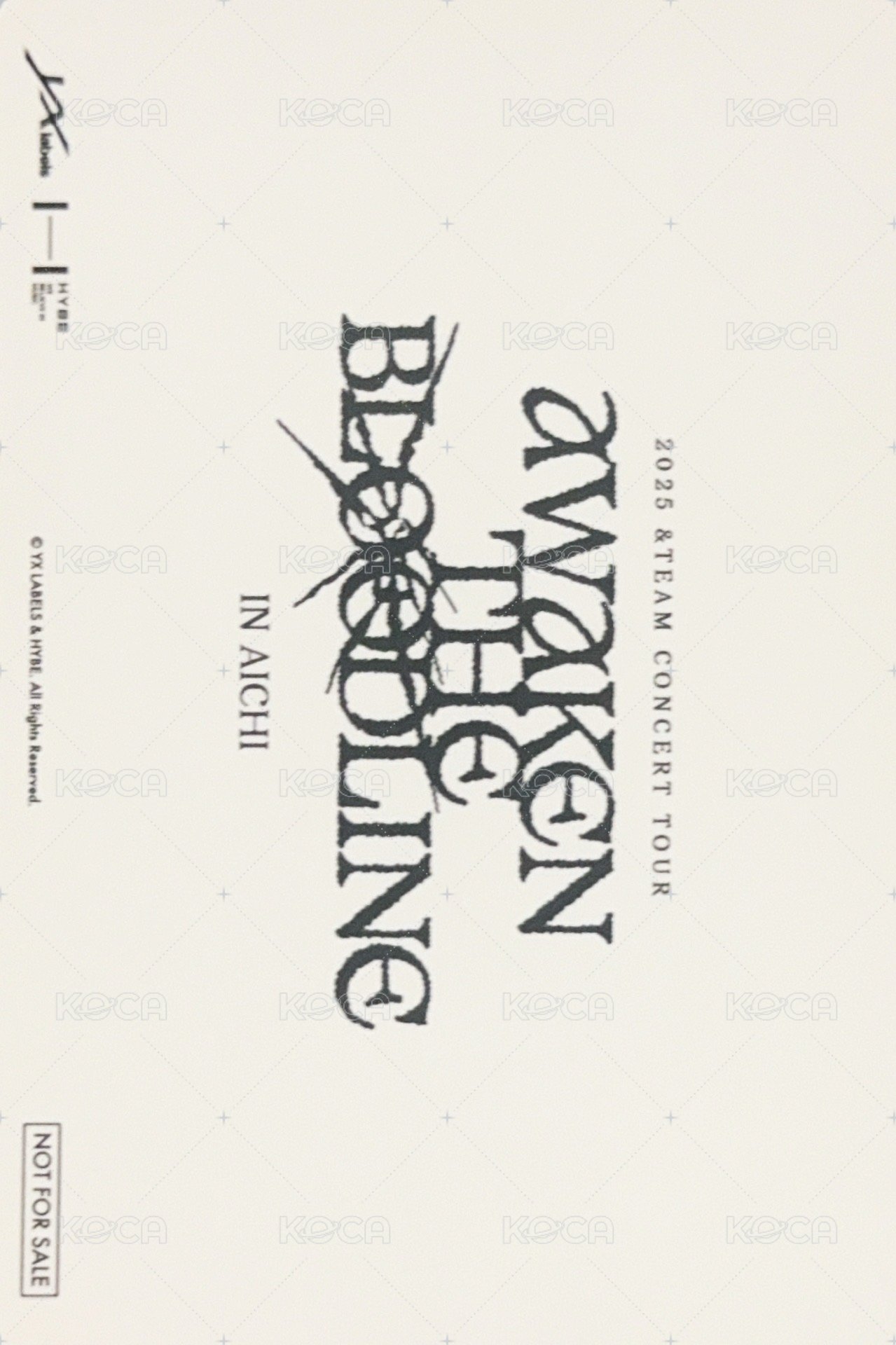 ATB 滿額卡 NAGOYA 愛知場 訊息卡 背面
