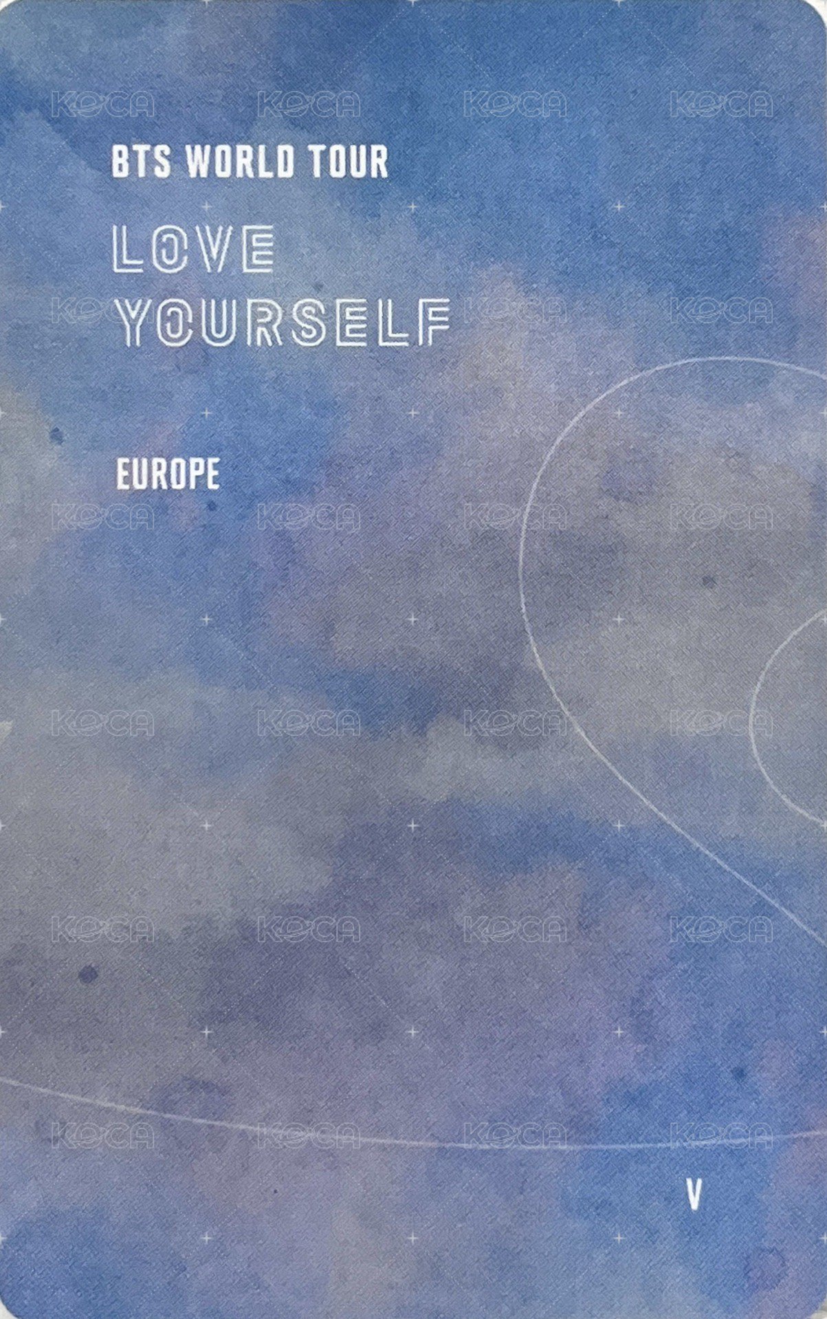 LY Tour 演唱會 DVD / CD 卡 歐洲 一般版 背面