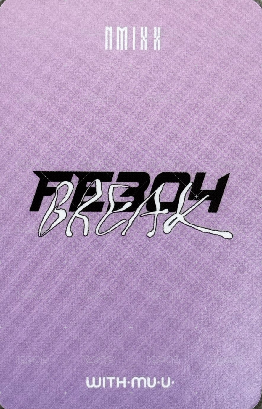 BREAK wm 1.0 幸運卡  背面