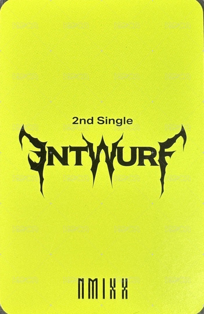 ENTWURF mp 預售 特典卡  背面