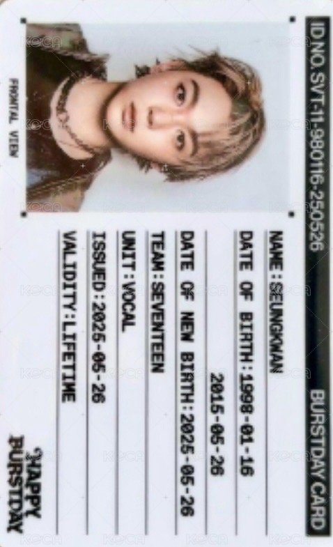 正五 專輯卡 ID卡 正面