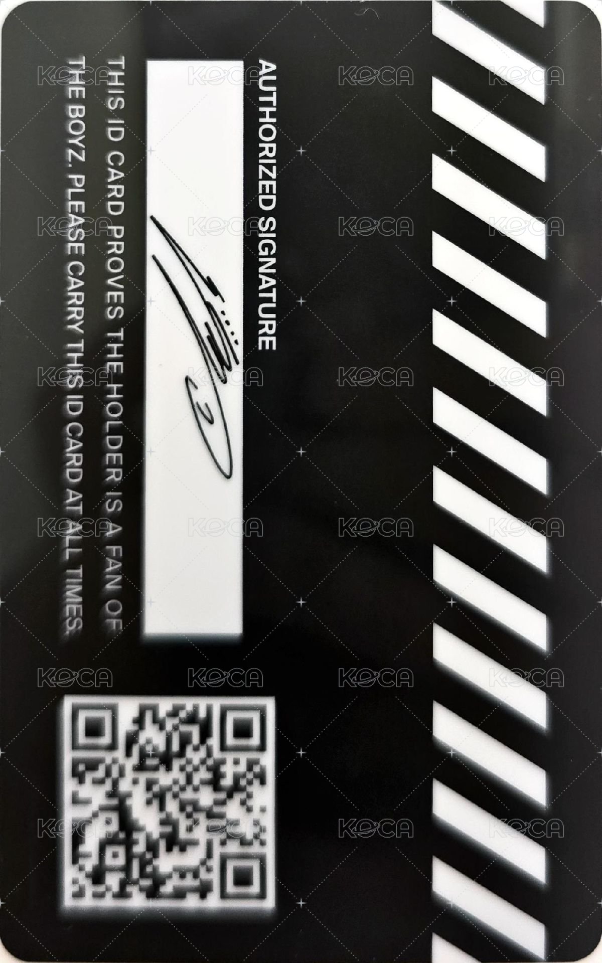 THE BOYZ 2ND WORLD TOUR : ZENERATION – ENCORE 周邊卡 證件卡夾+名牌組 背面