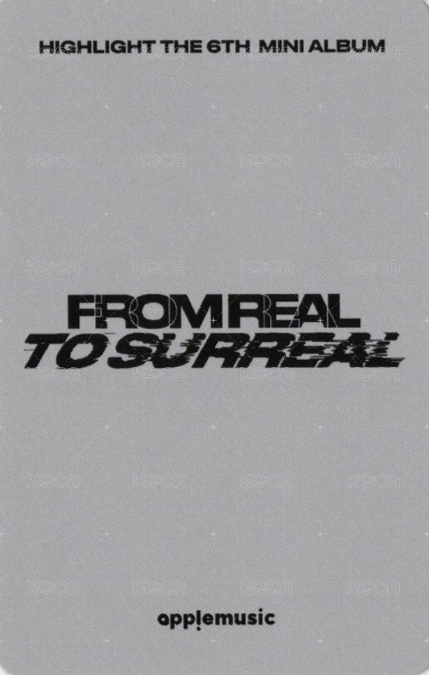 From Real to Surreal am 特典卡 預售 背面