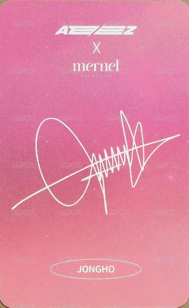 ATEEZ x MERNEL 代言卡 保養品 3.0 背面