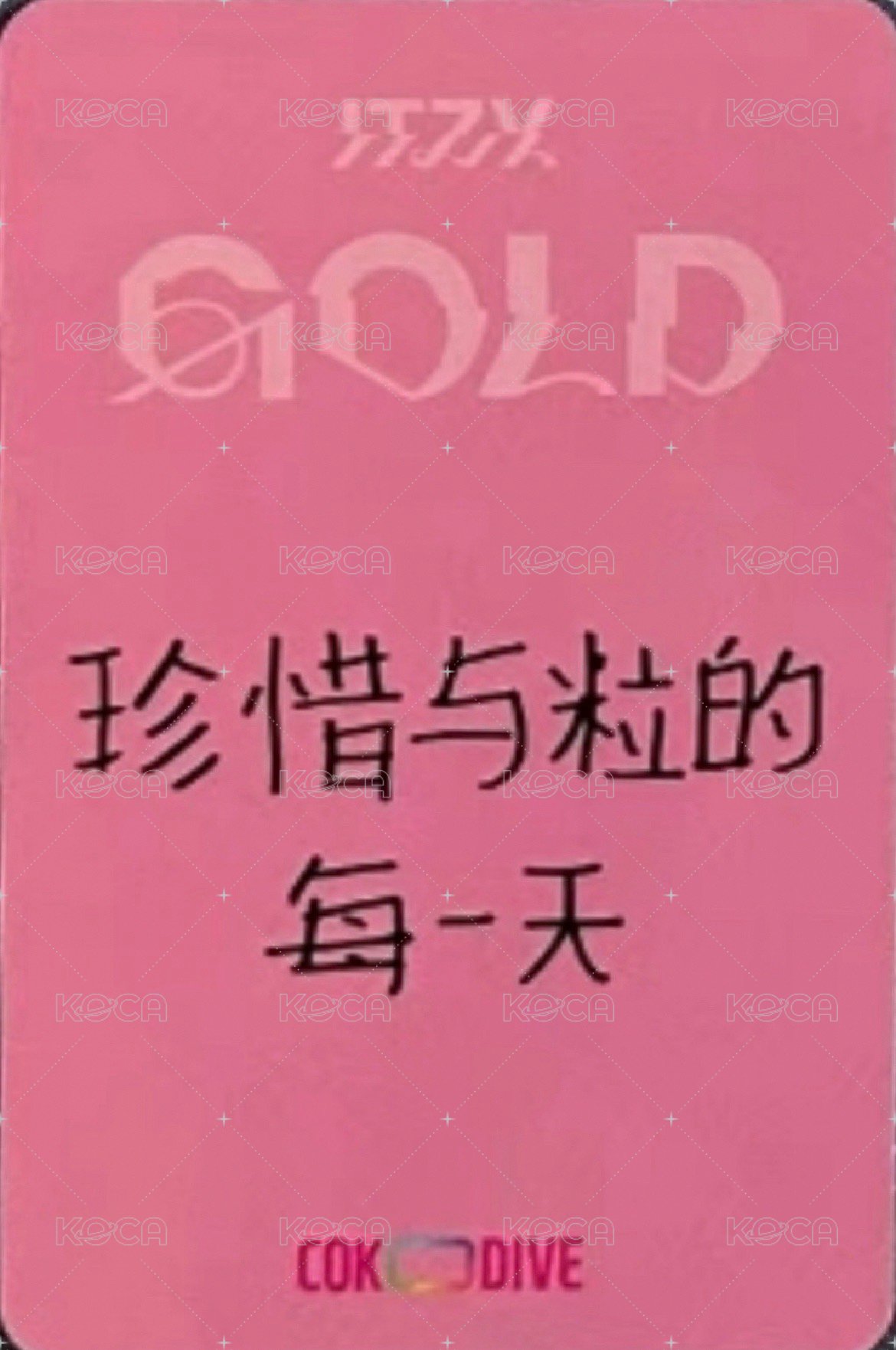 GOLD COKODIVE 簽售卡  背面