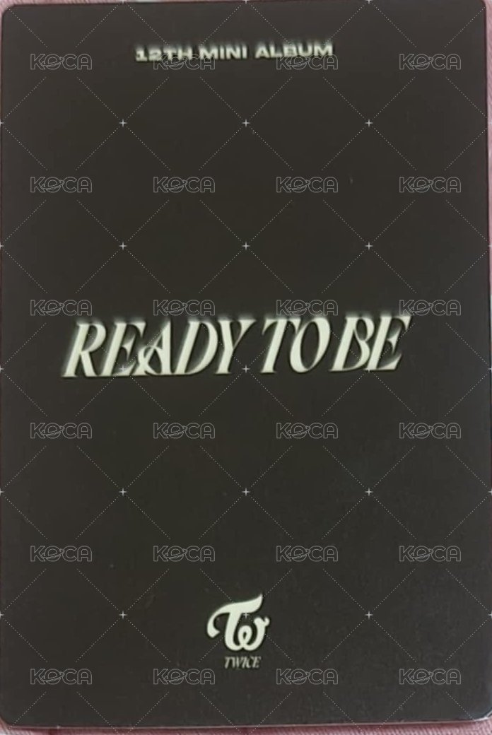 READY TO BE 打歌卡  背面