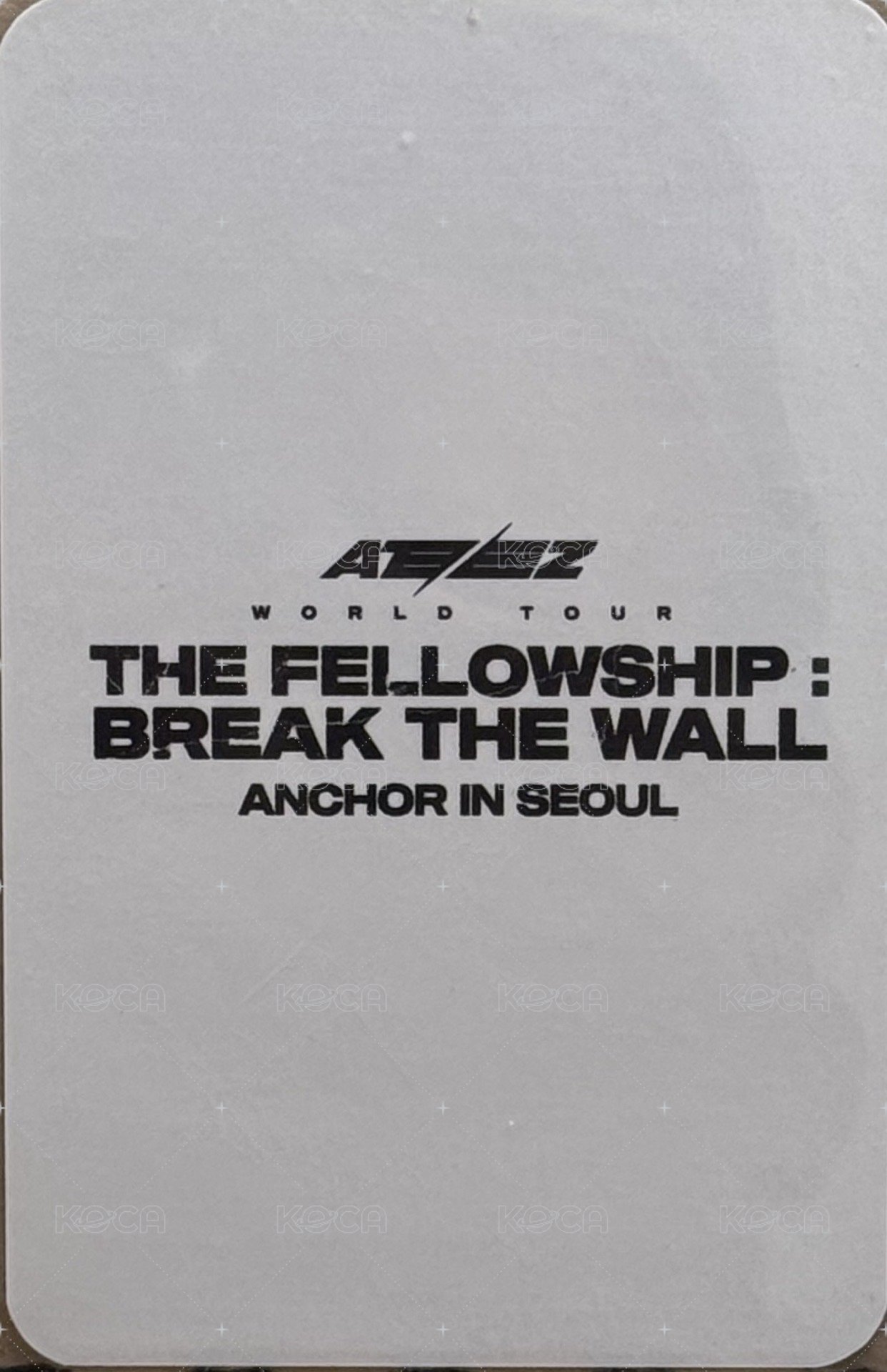Break the Wall 入場卡 / 場限卡 ANCHOR IN SEOUL 背面