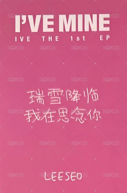 I'VE MINE yzy 1.0 簽售卡 中文卡背 背面