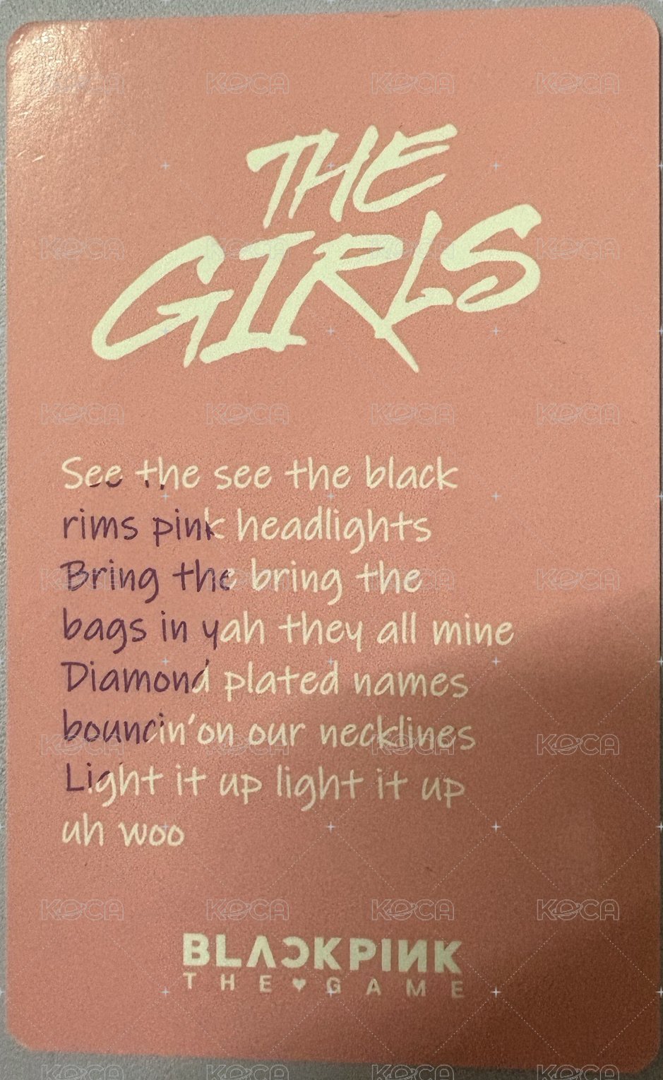 BPTG 專輯卡 stella ver. 背面