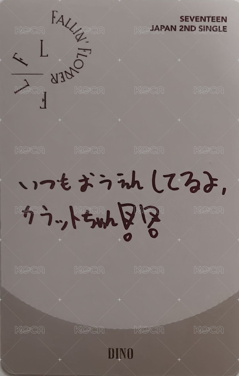 落花 專輯卡 B盤 背面