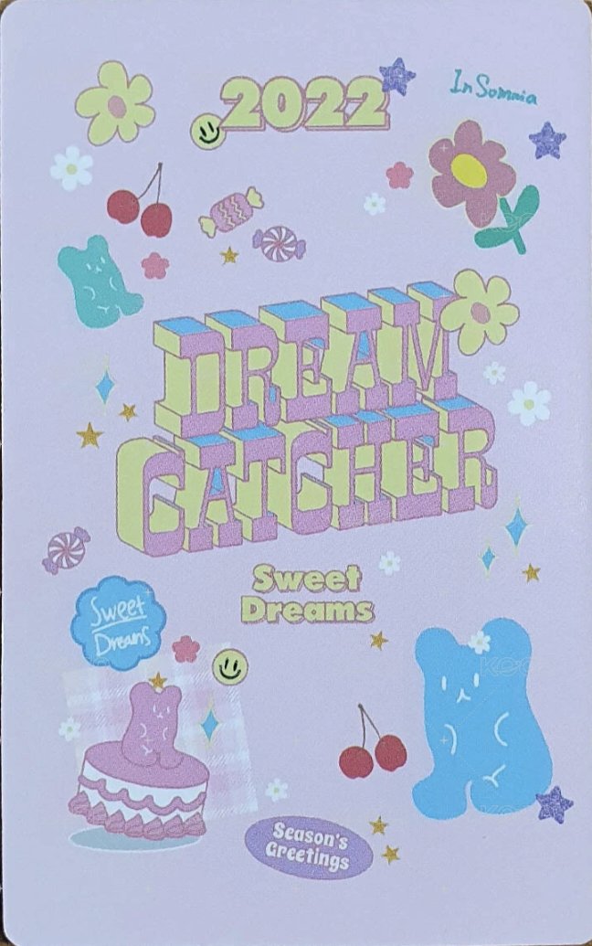 2022SG掛曆 am 特典卡  背面