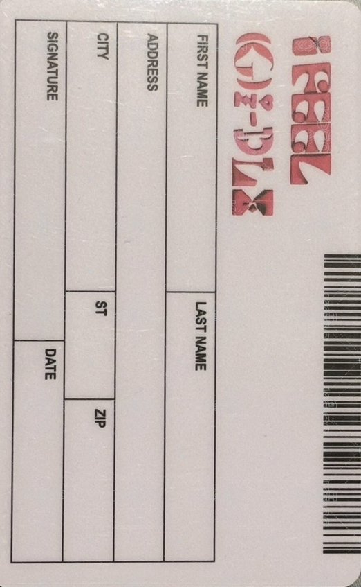 I feel 專輯卡 ID卡 背面