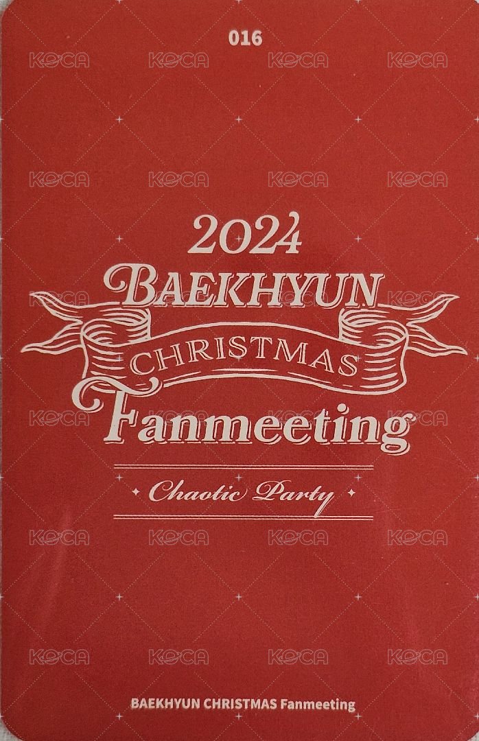 2024 CHRISTMAS FANMEETING<Chaotic Party> 隨機卡  背面