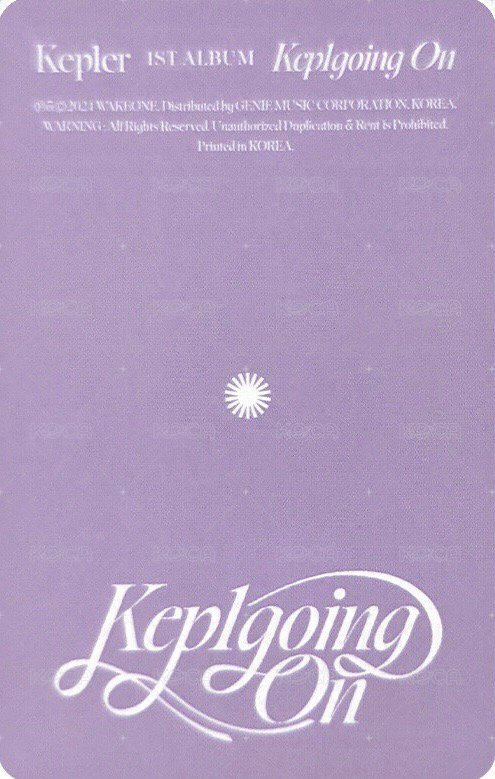 正規一 專輯卡 變化卡 SCENE ver. 背面