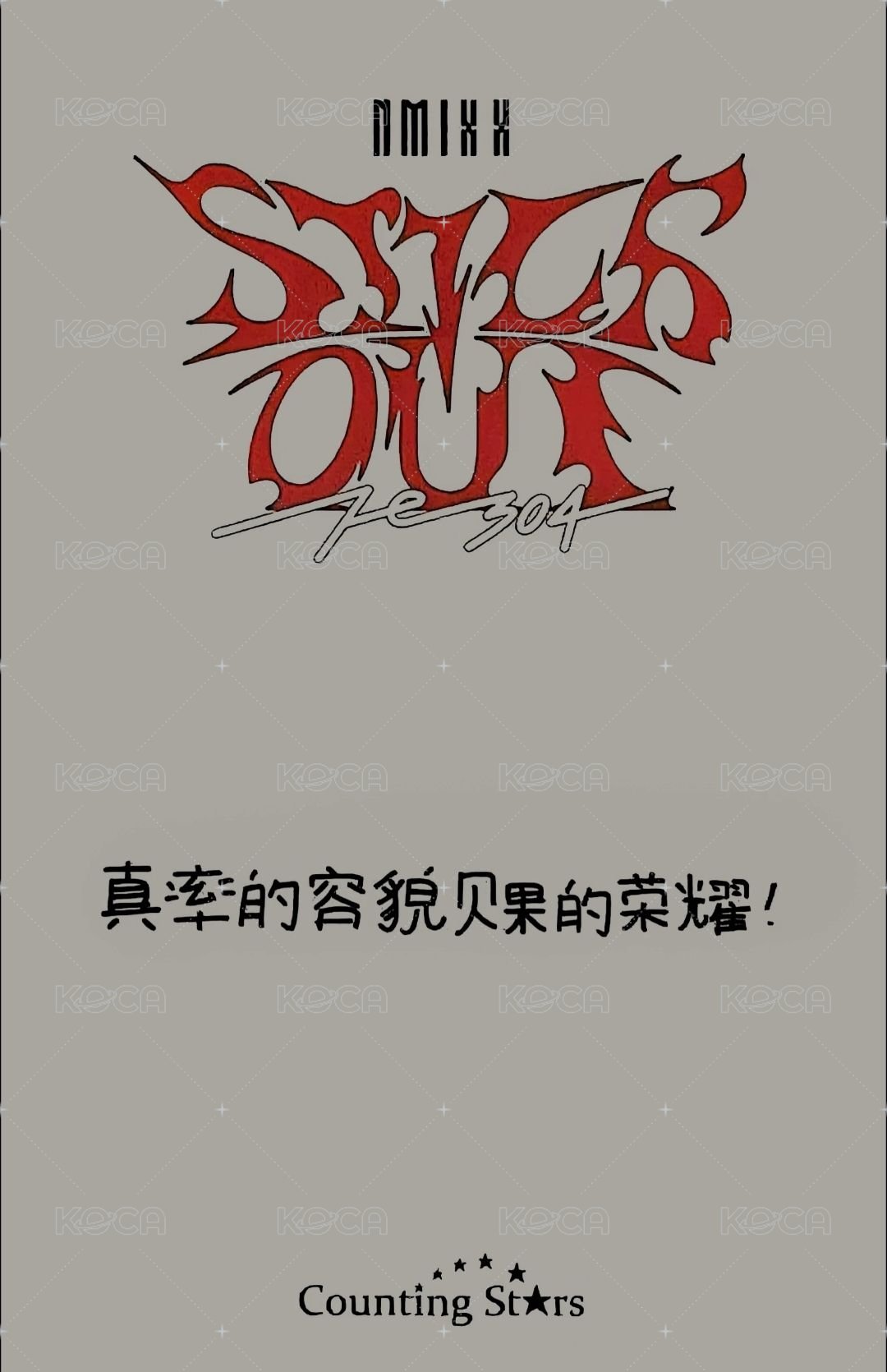 STICK OUT 數星星 簽售卡 新娘裴 背面